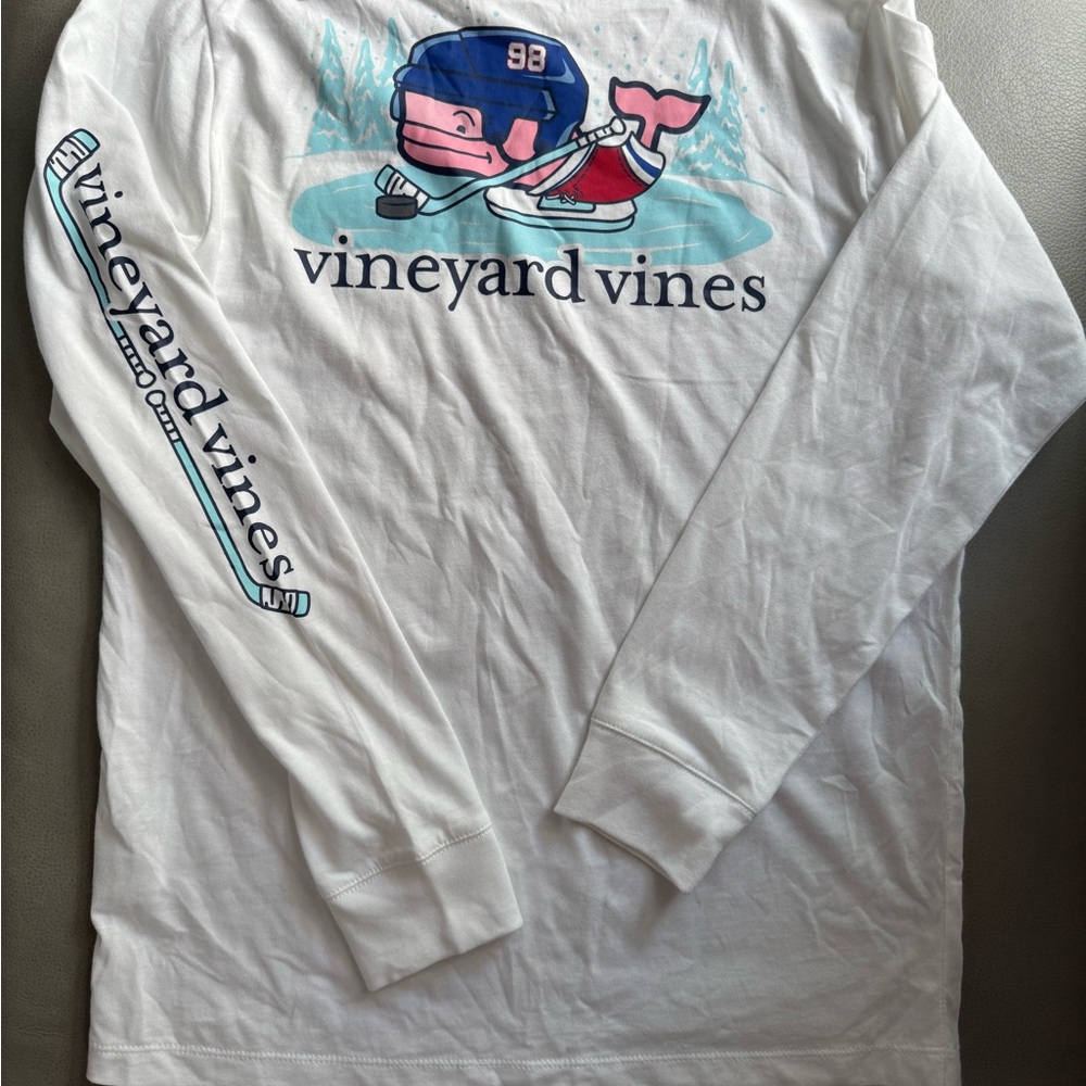 NWT Vineyard Vines long sleeve hockey tee kids size 12-14